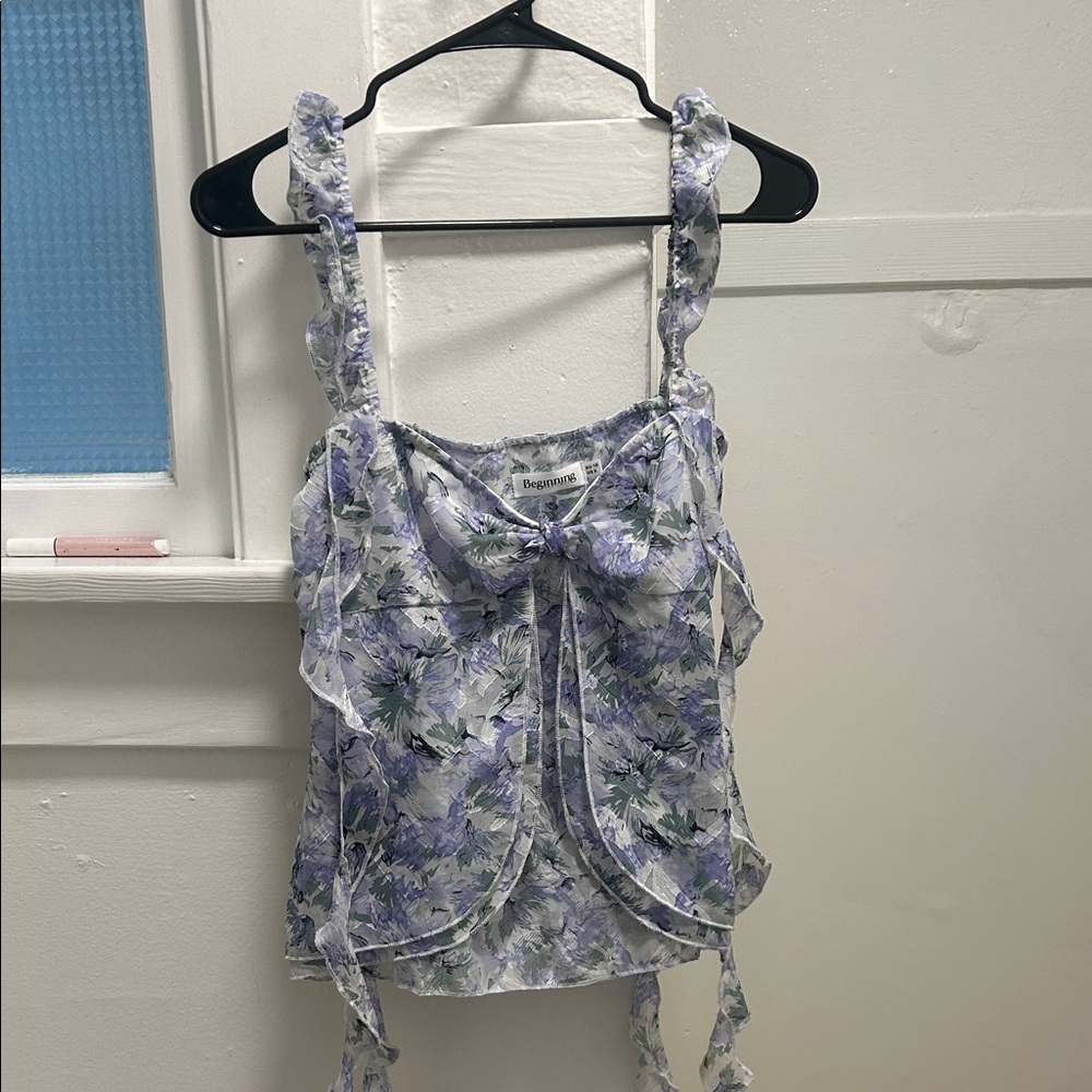 Beginning Boutique Lavender Floral Camisole